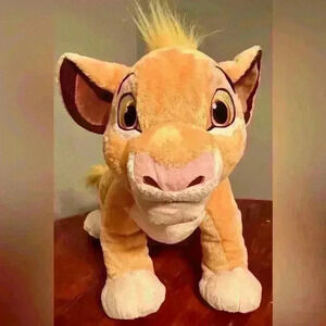 Disney Store SIMBA Sitting Lion King Stuffed Animal